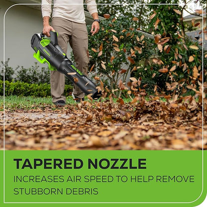 Greenworks 80V 770 CFM Cordless Leaf Blower, 4.0Ah Battery and Rapid Charger