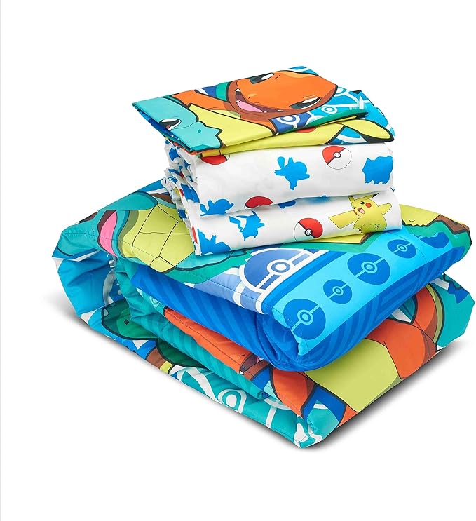 Northwest Pokemon Bed in a Bag Set, Full, First Starters