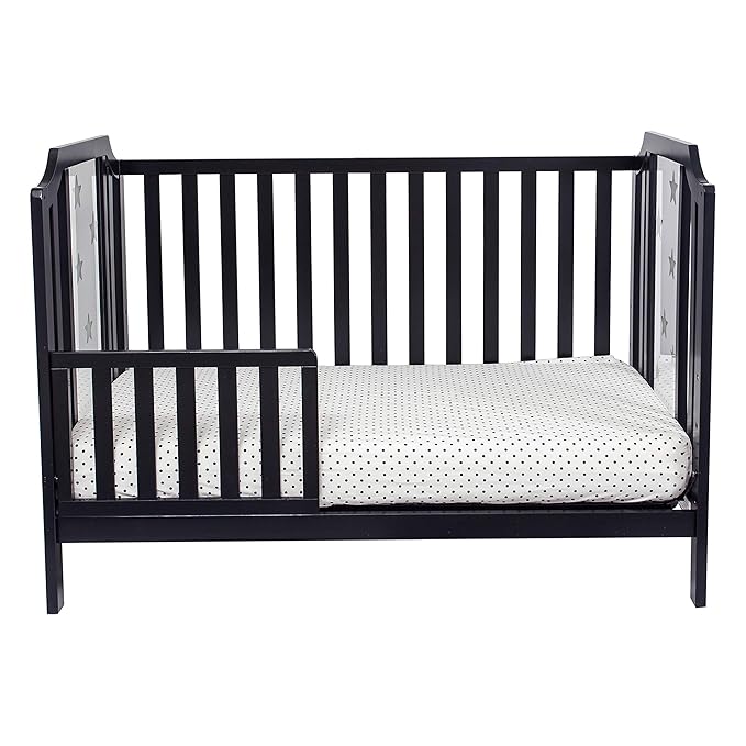 Suite Bebe Celeste 3 in 1 Convertible Island Crib Wood and Acrylic, Black