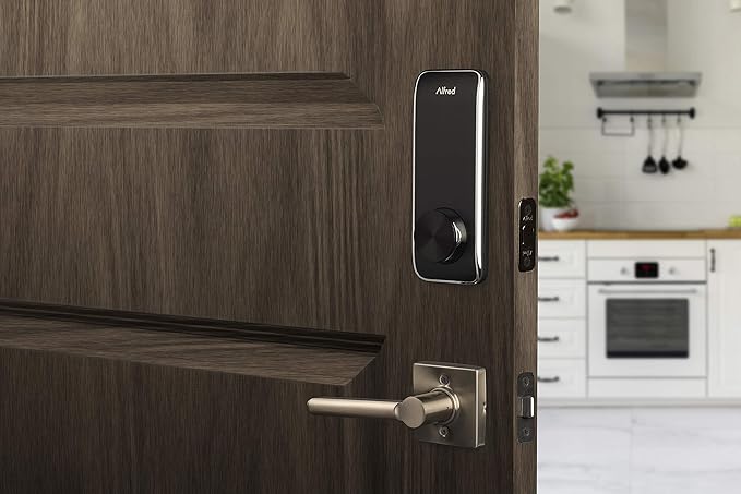 Alfred DB2-B Smart Door Lock Deadbolt Touchscreen Keypad, Pin Code + Key Entry + Bluetooth, Up to 20 Pin Codes (Gold)