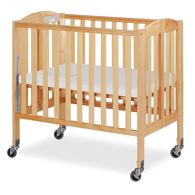 3-in-1 Folding Portable Crib, Natural, Large