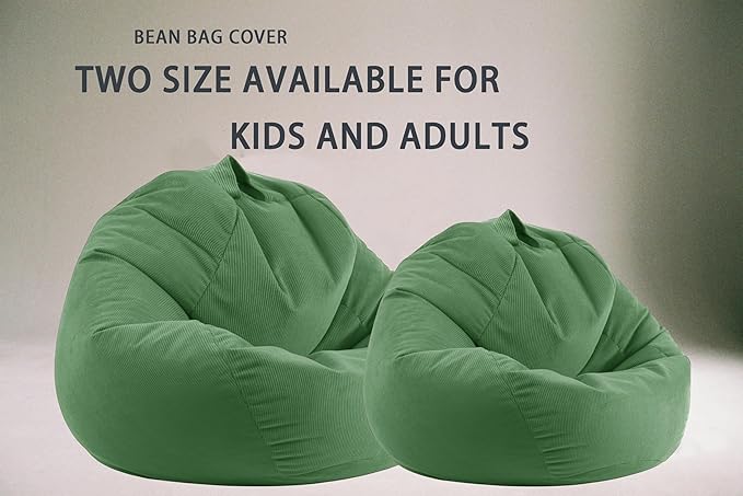 3 Ft Bean Bag Chair Cover (No Filler) Stuffed Animal Storage Bean Bag Cover for Pets Dogs/Cats Bed Corduroy Stuffed for Organizing Plush Toys