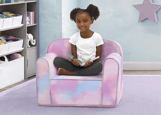 Delta Children Cozee Chair for Kids for Ages 18 Months and Up, Tie Dye