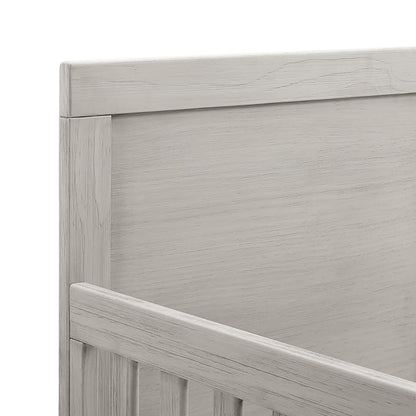Simmons Kids Foundry 6-in-1 Convertible Baby Crib, Rustic Mist with Matte Black