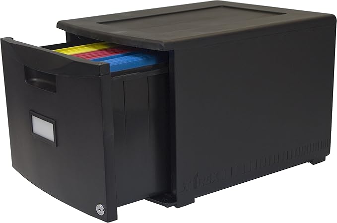 Storex 61265B02C File Cabinet, Case of 2, Black