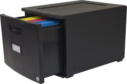 Storex 61265B02C File Cabinet, Case of 2, Black