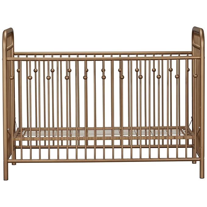 Little Seeds Monarch Hill Ivy Metal Crib, Gold