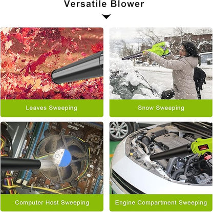 Abeden Cordless Leaf Blower,2-in-1 Electric Handheld Sweeper/Vacuum with 18V 2.0Ah Lithium Battery for Blowing Leaf,Cleaning Dust,Small Trash,Car,Computer Host