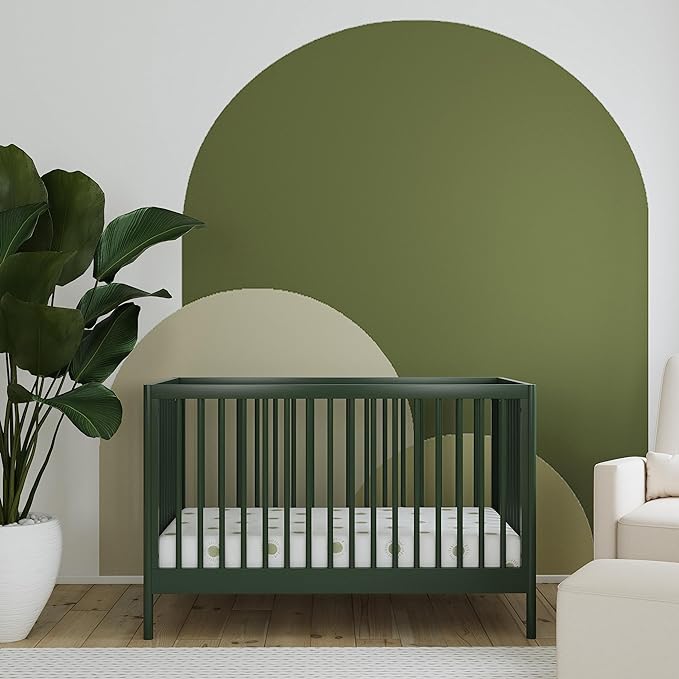 DaVinci Birdie 3-in-1 Convertible Crib, Forest Green, Easy Assemble, Greenguard Gold Certified