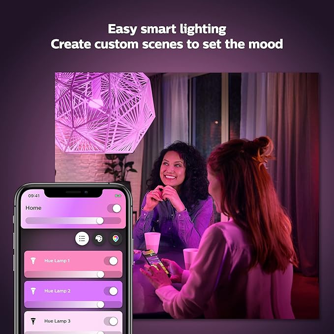 Philips Hue Gradient Signe Floor Lamp, Compatible with Alexa, Apple Homekit and Google Assistant & Smart 60W A19 LED Bulb - White and Color Ambiance Color-Changing Light - 2 Pack - 800LM