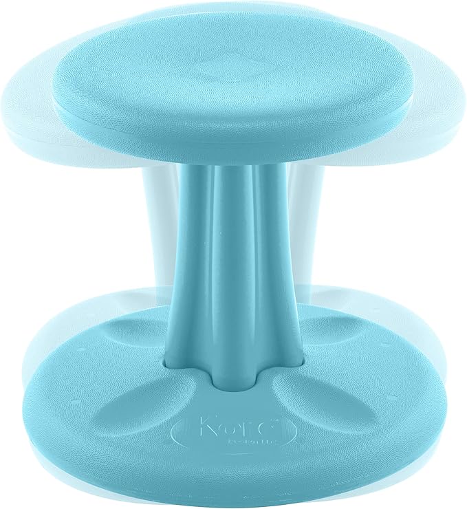 Kore Kids Preschool Wobble Chair - Flexible Seating Stool for Classroom, Preschool, Kindergarten & Elementary School - Age 4-5 yrs, Pale Blue (12in)