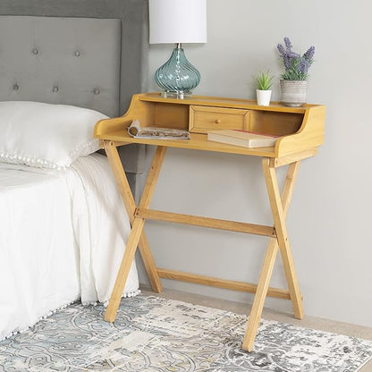 Linon Mable Folding Desk, Natural