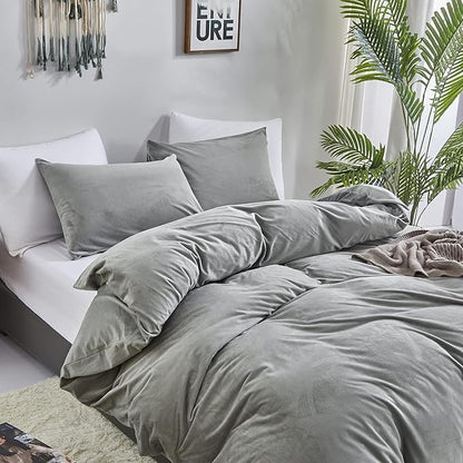 Wellboo Grey Comforter Sets King Women Men Gray Fluffy Bedding Comforters Solid Dark Grey Velvet Aesthetic Quilts Soft Warm Winter Plush Grey Blankets Plain Gray Flannel Thick Bed Sherpa Bed King Size