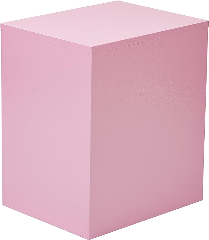 OSP Home Furnishings HPB Heavy Duty 3-Drawer Metal File Cabinet for Standard Files and Office Supplies, Pink Finish
