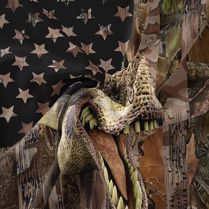 Tailor Shop Dinosaur Boys Comforter Sets Twin Size,Dinosaur Bedding Sets for Kids Teens,Camo Comforter Sets American Flag Comforter Sets with 1 Comforter 1 Pillowcase…