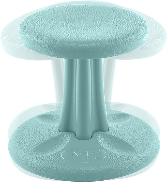 Kore Kids Preschool Wobble Chair - Flexible Seating Stool for Classroom, Preschool, Kindergarten & Elementary School - Age 4-5 yrs, Teal (12in)