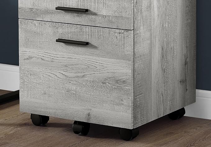 Monarch Specialties I 7401 File Cabinet, Rolling Mobile, Storage Drawers, Printer Stand, Office, Work, Laminate, Grey, Contemporary, Modern