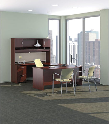 Bush Business Furniture Series C 2 Drawer Rolling File Cabinet in Mahogany - Assembled, Mobile Document Storage for Home or Professional Office
