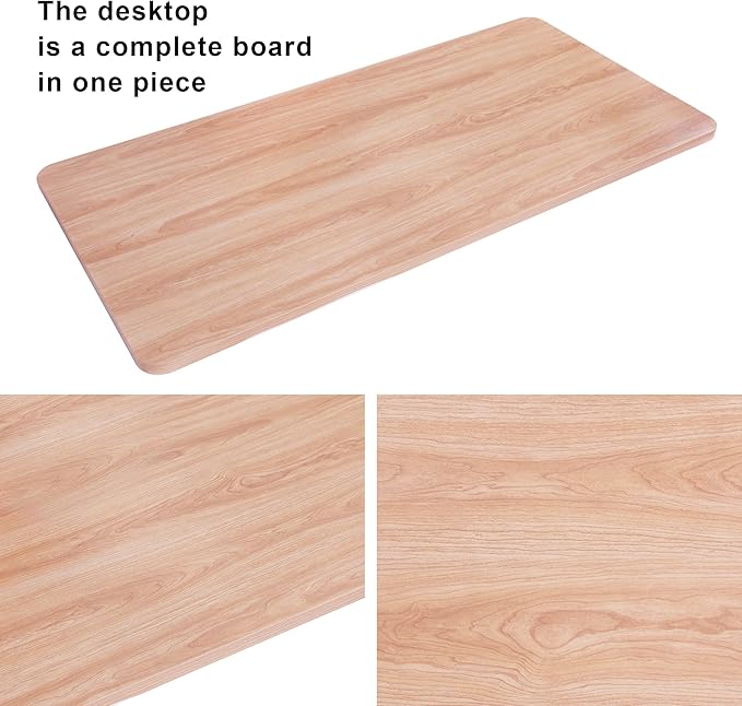Fromann 55 x 27 inch Table Top for Adjustable Home Office Standing Desk Frames (Light Wood)