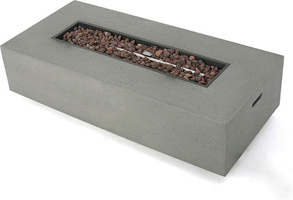 Christopher Knight Home Cape Coral Outdoor Chat Set with Fire Table, 5-Pcs Set, Khaki / Light Grey