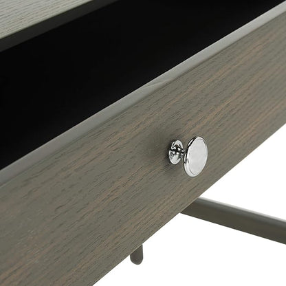 Safavieh Home Office Isadora Mid-Century Modern Ash Grey 1-drawer Desk