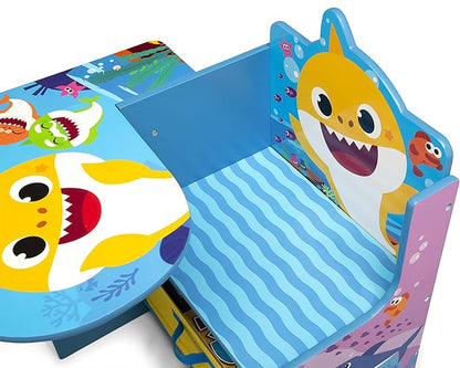 Baby Shark Chair Desk with Storage Bin - Ideal for Arts & Crafts, Snack Time, Homeschooling, Homework & More by Delta Children