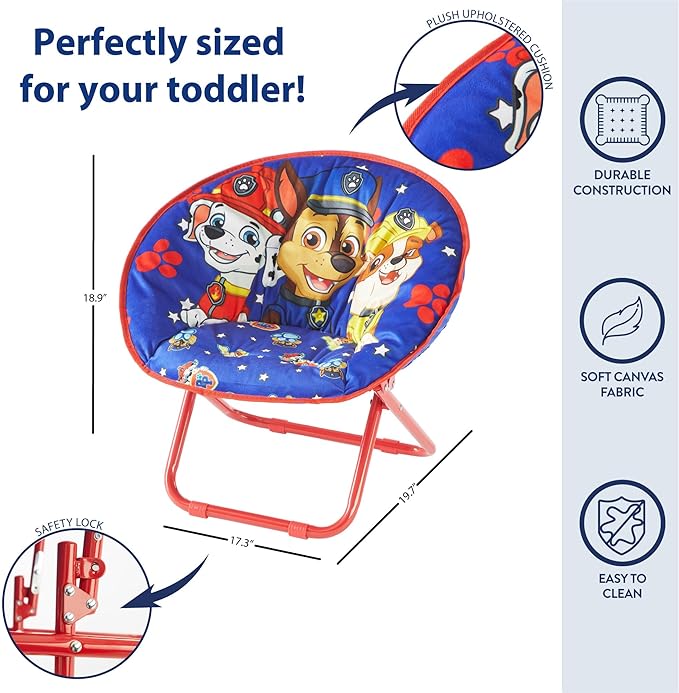 Idea Nuova Saucer Chair, Paw Patrol/Blue