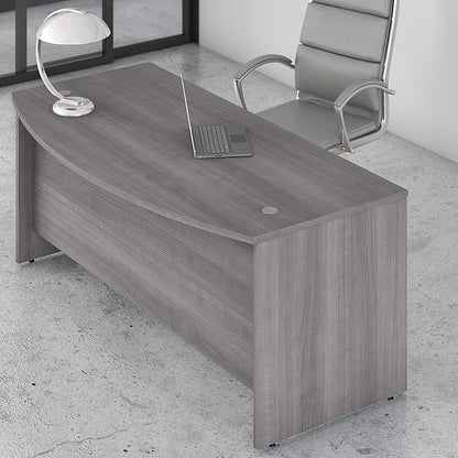 Bush Business Furniture Studio C Bow Front Desk, Computer Table for Home or Professional Office, 72W x 36D, Platinum Gray