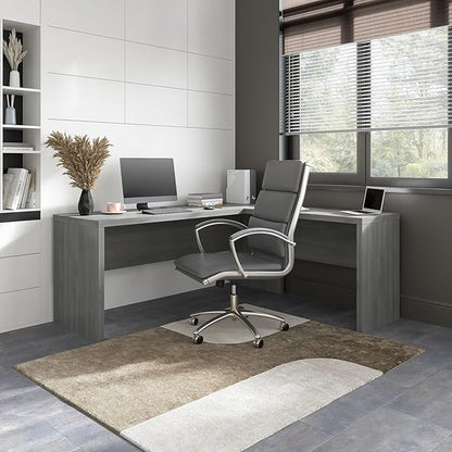 Bush Business Furniture Echo L Shaped Computer Desk, 72W, Modern Gray