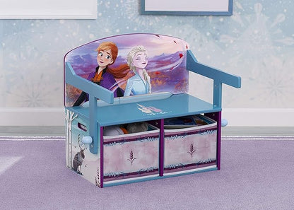Delta Children Kids Convertible Activity Bench - Greenguard Gold Certified, Frozen II & Deluxe Toy and Book Organizer, Disney Frozen II