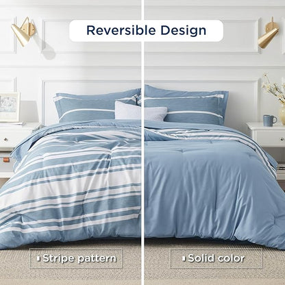 Bedsure Comforter Set Queen - Bed in a Bag Queen 7 Pieces, Bedding Sets Bed Set with Comforter, Sheets, Pillowcases & Shams