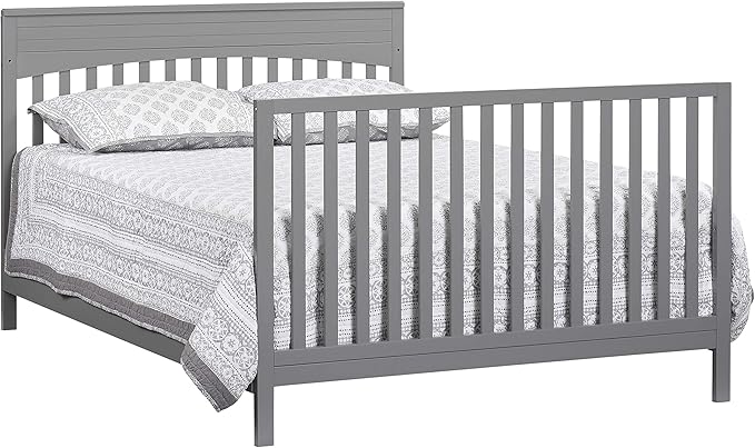 Oxford Baby Harper Full Bed Conversion Kit for 4-in-1 Convertible Crib, Dove Gray, GreenGuard Gold Certified