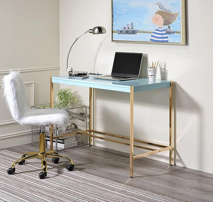 NicBex Laik-DW-00065-DX Desks, 42" W x 20" D x 30" H, Baby Blue