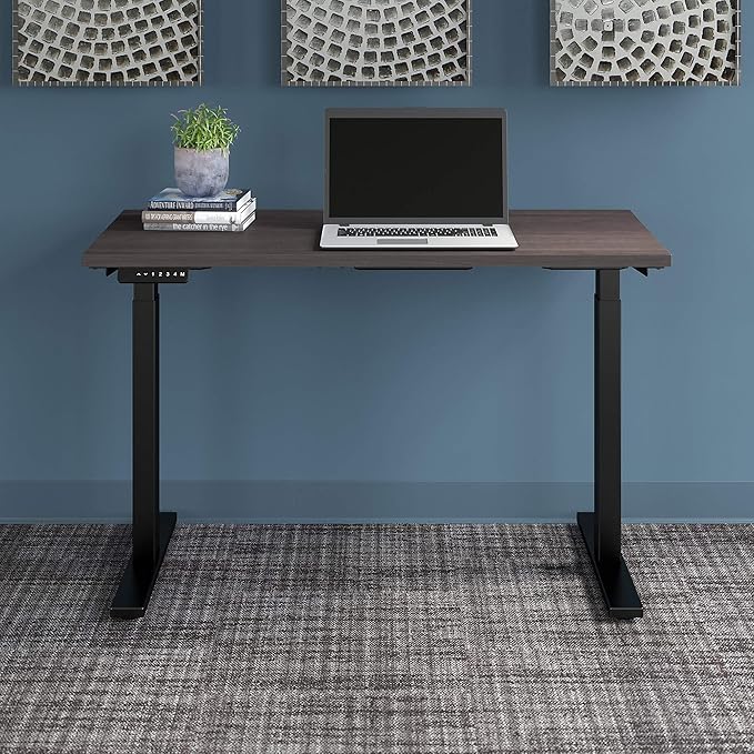 Bush Business Furniture Move 60 Electric Ergonomic Sit-Stand Computer Table for Home and Professional Office, 48W x 24D, Storm Gray