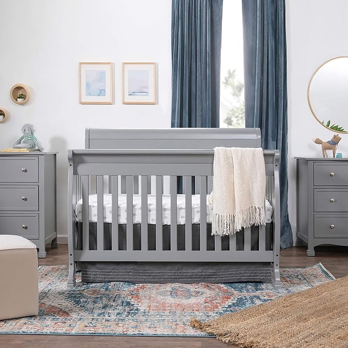 DaVinci Kalani 4-in-1 Convertible Crib in Grey, Greenguard Gold Certified
