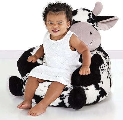Trend Lab Cow Toddler Chair Plush Character Kids Chair Comfy Furniture Pillow Chair for Boys and Girls, 21 x 19 x 19 inches
