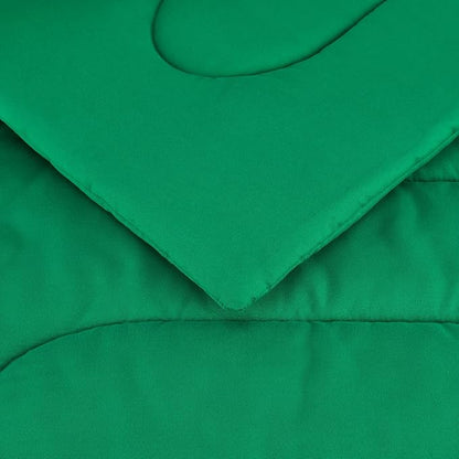 Amazon Basics 5 Piece Microfiber Kid's Bed-in-a-Bag Bedding Set, Twin, Green, Solid