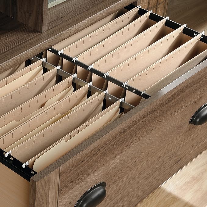 Sauder Harbor View Lateral File, Salt Oak finish