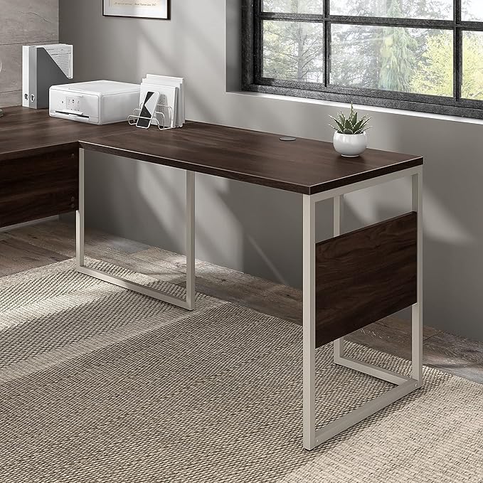 Bush Business Furniture Hybrid Desk Return/Bridge, 42W x 24D, Black Walnut
