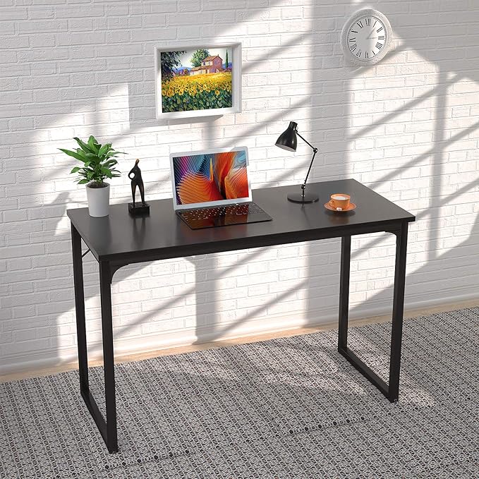 Foxemart Modern Small Computer Desk, 32 Inch, Sturdy Laptop Study Desk Table for Home Office, Black