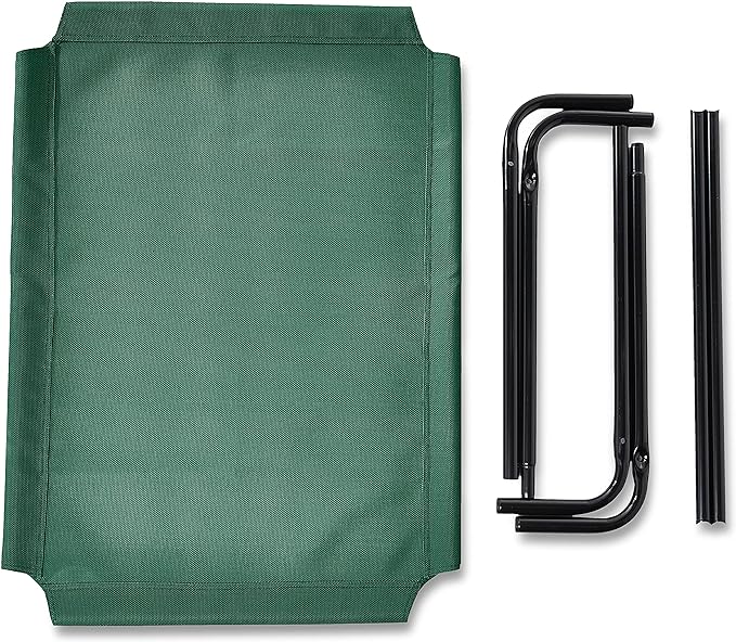 Amazon Basics Cooling Elevated Pet Dog Bed, Medium (43 x 26 x 7.5 Inches), Green