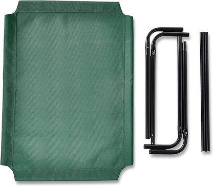 Amazon Basics Cooling Elevated Pet Dog Bed, Medium (43 x 26 x 7.5 Inches), Green