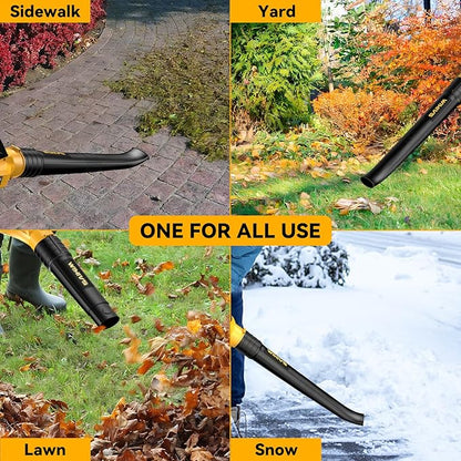 Cordless Leaf Blower for Dewalt 20V Max Battery,Handheld Electric Jobsite Air Blower,5 Variable Speed Up to 150MPH,100 CFM Powerful for Lawn Care,Snow Blow,Yard Clean(Battery Not Included)