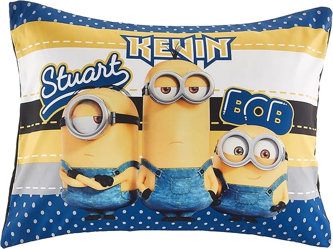 Franco Kids Bedding Super Soft Comforter and Sheet Set, 4 Piece Twin Size, Minions The Rise Of Gru
