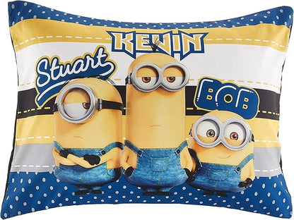 Franco Kids Bedding Super Soft Comforter and Sheet Set, 4 Piece Twin Size, Minions The Rise Of Gru