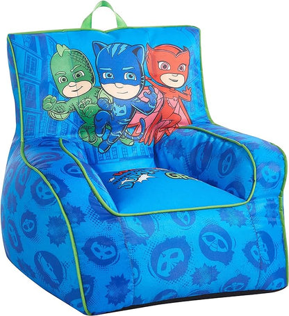 Idea Nuova PJ Mask Toddler Nylon Bean Bag Chair with Piping & Top Carry Handle, NK570401, Medium