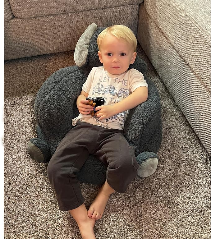 Trend Lab Flower Toddler Chair Plush Character Kids Chair Comfy Furniture Pillow Chair for Boys and Girls, 21 x 19 x 19 inches