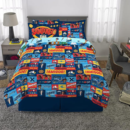 Franco Kids Bedding Super Soft Comforter and Sheet Set with Sham, 7 Piece Full Size, Santiago Of The Seas
