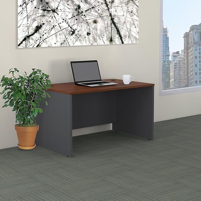 Bush Business Furniture Series C Shell Desk, 48W x 30D, Hansen Cherry