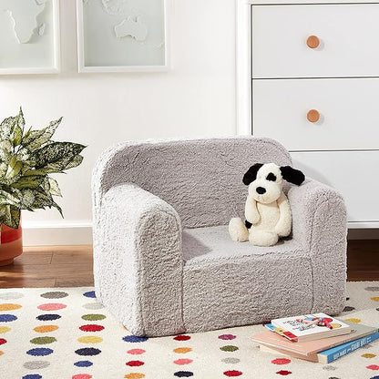 Delta Children Cozee Sherpa Chair, Grey
